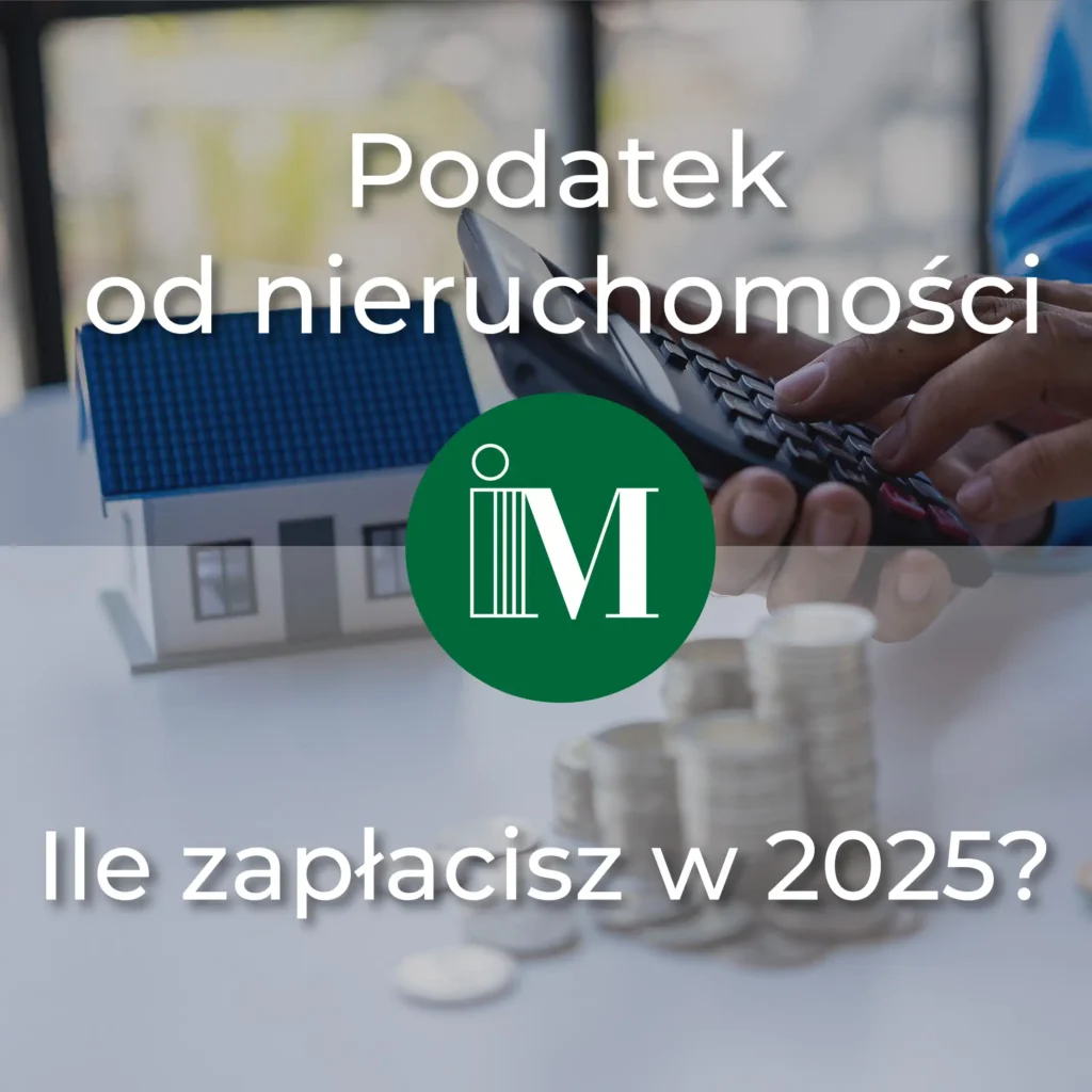 Zdjęcie przedstawia grafike i tekst kojarzący się z tematem podatku od nieruchomości